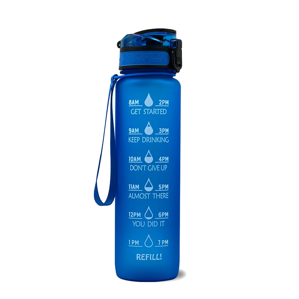 Motivational Water Bottle With Time Marker For Sports And Fitness