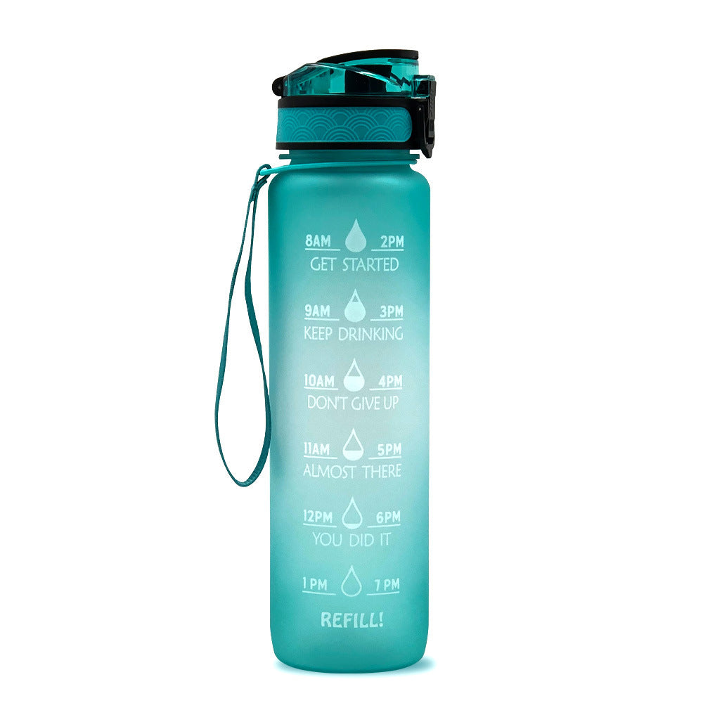 Motivational Water Bottle With Time Marker For Sports And Fitness