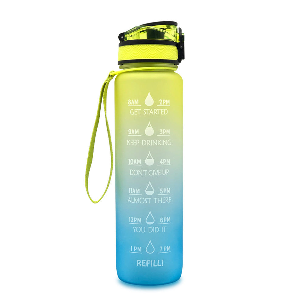 Motivational Water Bottle With Time Marker For Sports And Fitness