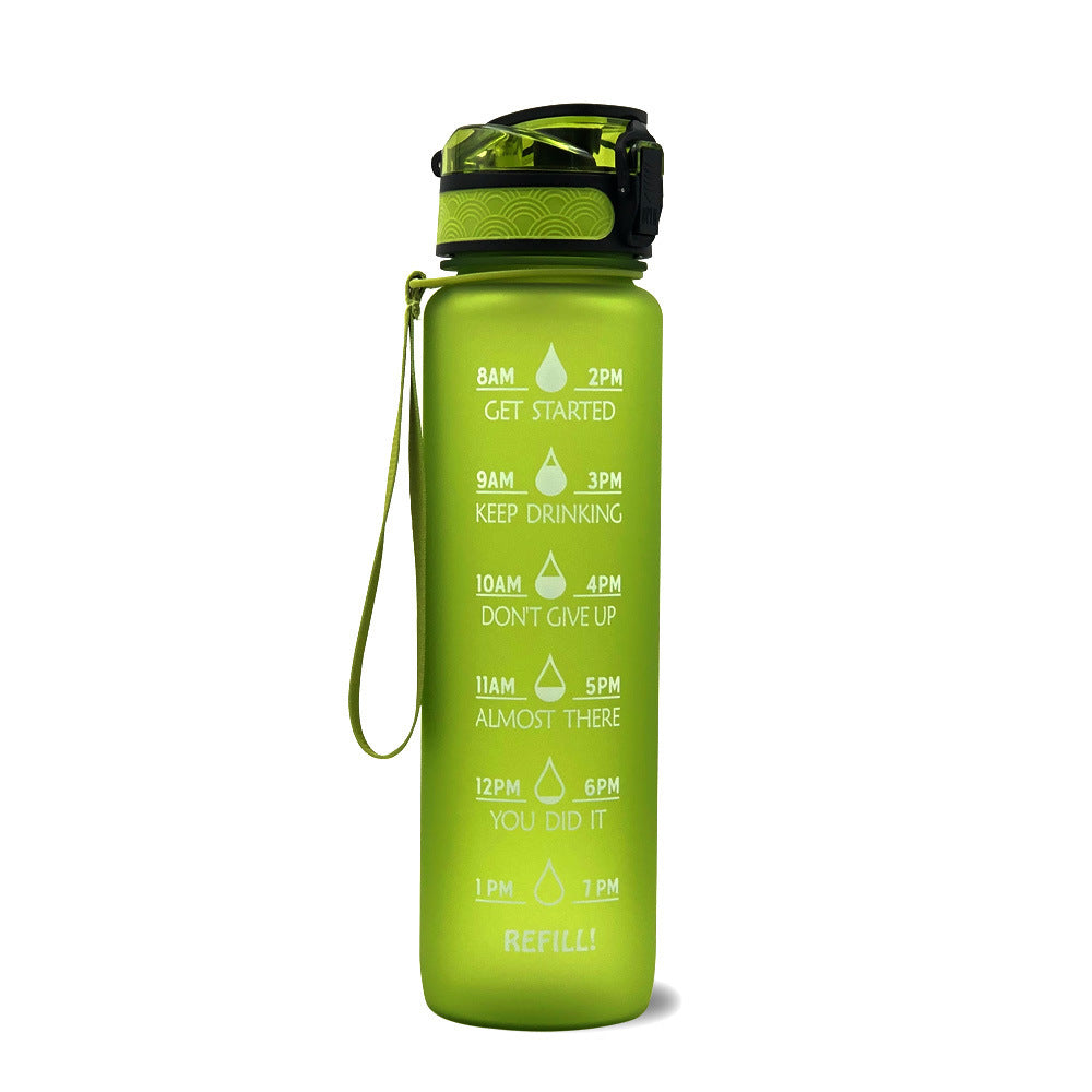 Motivational Water Bottle With Time Marker For Sports And Fitness