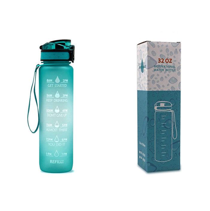 Motivational Water Bottle With Time Marker For Sports And Fitness