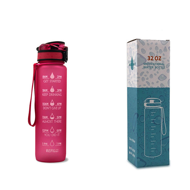 Motivational Water Bottle With Time Marker For Sports And Fitness