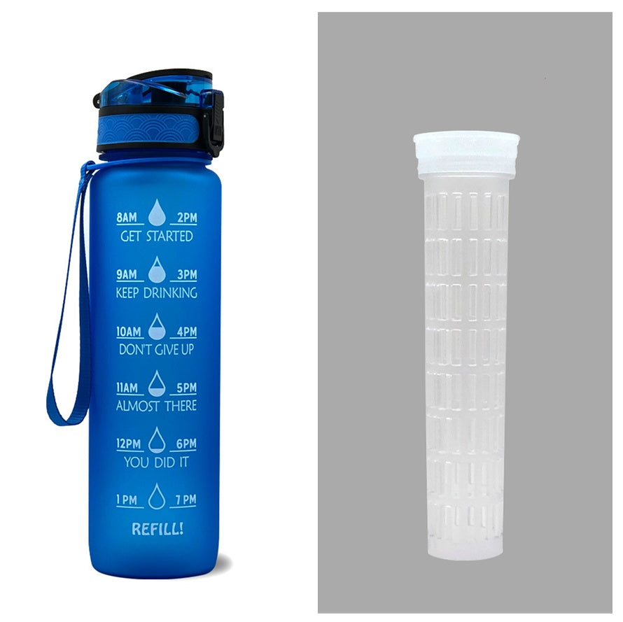 Motivational Water Bottle With Time Marker For Sports And Fitness