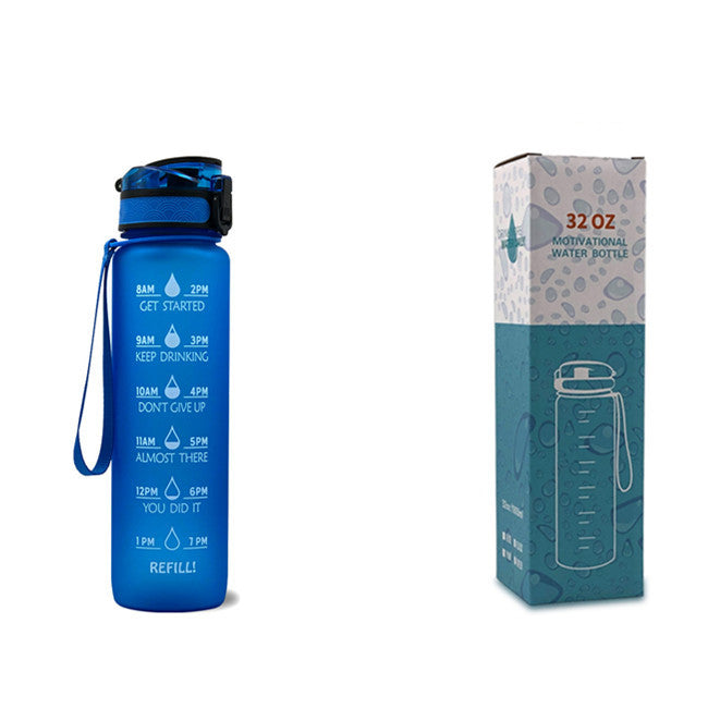 Motivational Water Bottle With Time Marker For Sports And Fitness